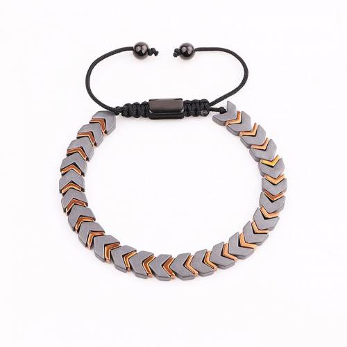 2020 New Design Men Jewelry Gift Bracelet Hematite Beads Handmade Macrame Bracelet Men