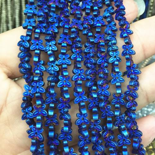 4 style natural stone hematite butterfly flower shape loose beads multicolor 6mm new fashion women jewelry findings 15inch B215