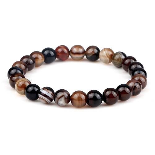 6mm/8mm Natural Stone Beads Elastic Bracelet Men Women Hematite Strand Bracelet&Bangles NaturalHealing Yoga Pulsera Jewelry gift