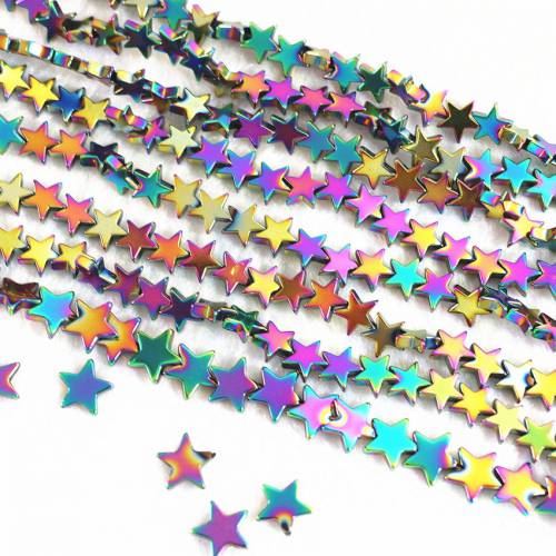 Best-selling fashion multicolored natural hematite stone 6mm 8mm 10mm star shape beads loose Beads diy Jewelry B186
