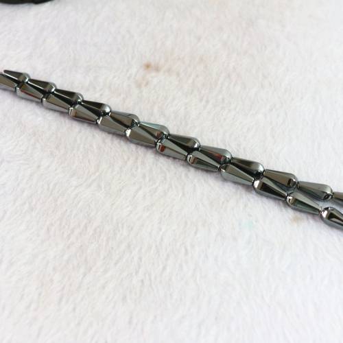 Black hematite Iron ore stone 5X8mm 6X12mm faceted drops water loose beads diy fashion jewelry B234