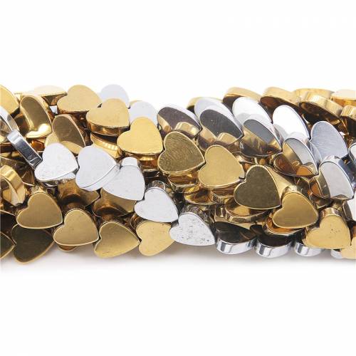 Electroplated Hematite Beads Heart Shape Size 8mm Jewelry Making Craft Material For Bracelet Earrings Necklace