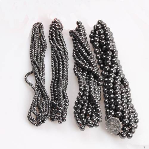 Magnetic and Non-magnetic Hematite Round Loose Beads for Jewelry Making DIY Bracelet Necklace Earrings Hematite Accessories
