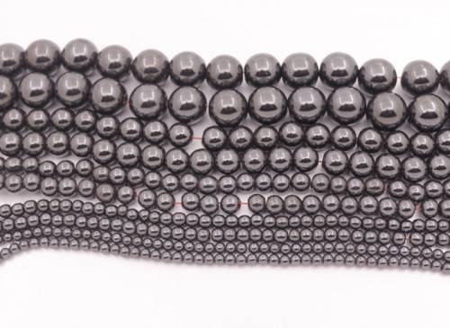Natural Black Round Magnetic Hematite Loose Beads 3mm -12mm 15 Long Crafts Gem