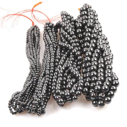 Natural Stone Magnetite Hematite Loose Beads Magnetic Black Gallstone for Women Jewelry Making DIY Bracelet Necklace Accessories