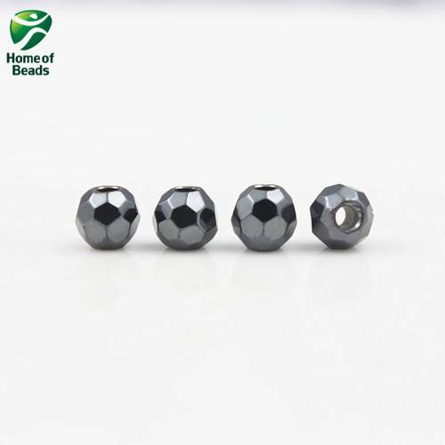New Arrival A quality natural Stone Hematite loose beads black 6 8 10 12mm For DIY Jewelry Making HLB1002