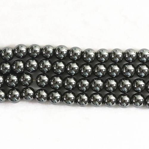 New black hematite stone fashion 4mm 6mm 8mm 10mm 12mm hot popular round beads loose diy best-selling Jewelry B219