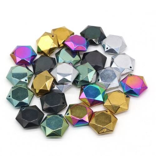 Star of David Stone Pendants Hexagon Hematite Energy Beads for Jewelry Making DIY Women Necklace Earrings Crafts