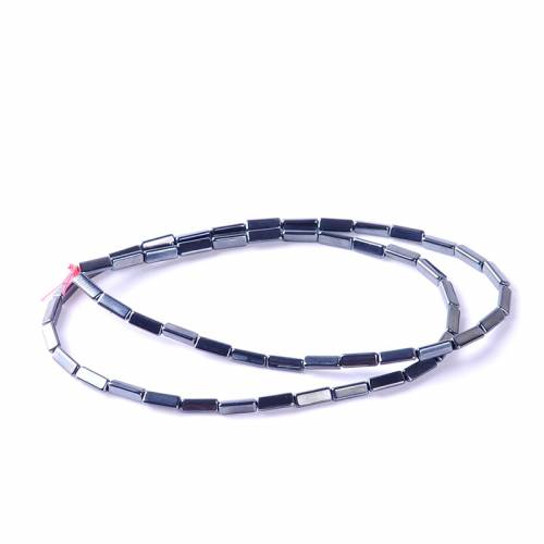 Top quality Natural stone bright Triangular prisml shape loose spacer hematite beads for DIY jewelry necklace bracelet making