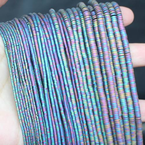 Very Beautiful Hematite Flat Round Sliced Chip Loose Beads 15inch/380pcs - For DIY Jewelry Making - pendant - necklace