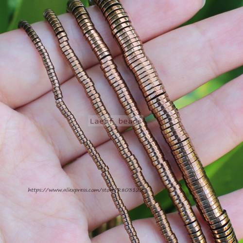 Very Shining ! 380pcs Natural Hematite SmoothCopper HaiXi/Disc Shape1x2-6mm Loose beads 15inch/38cm - For DIY Jewelry making !