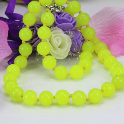 10mm lemon jades faceted round beads necklace for women natural stone chalcedony factory outlet chain choker 18inch B3204