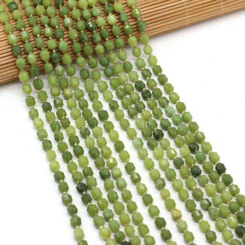 2021 Natural Agates Stone Beaded Faceted Canadian Jades Loose Stone Beads for Women Making DIY Necklace Accessories Gift 6mm