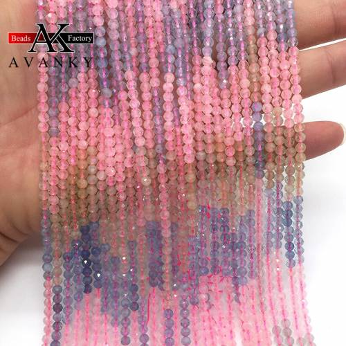 3A Multicolor Morganite Morgan Jades 2 3 4m Round Bead For Jewelry Making Strand 15DIY Bracelet Necklace Jewelry Loose Beads