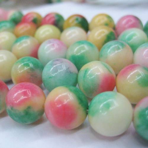 4 style 6mm 8mm 10mm 12mm dyed multicolor natural stone diy round chalcedony jades diy loose beads jewels making 15inch MY5155