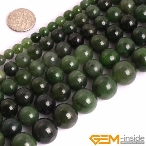 AA Grade Genuine Green Canadian Jadeite Jades Precious Stone Beads Natural Stone Bead for Jewelry Making Strand 15 6mm 8mm 10mm