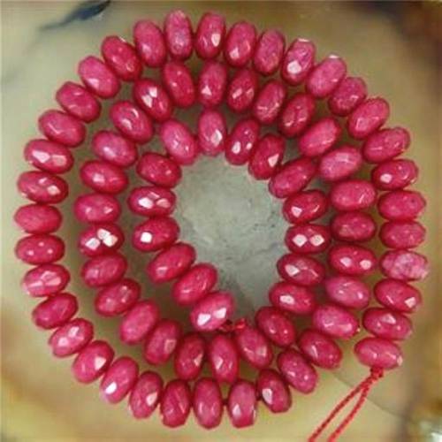 Cute brazil dyed red chalcedony jades 5x8mm natural stone faceted abacus fashion loose beads diy Jewelry making 15 inches GE1048