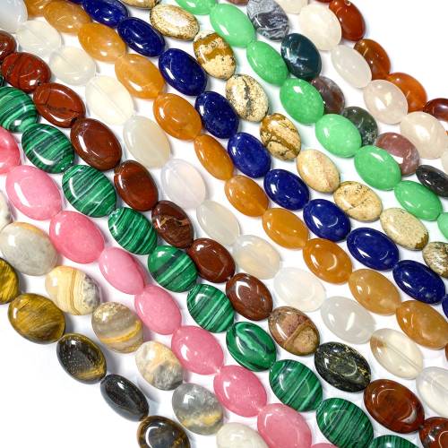 Egg Shaped Semi-Precious Stone Yellow Jades Beads Elegant Natural Beads for Jewelry Making Diy Jewelry Accessories Size 13x18mm
