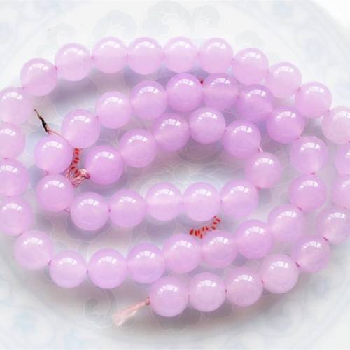 Fashion Attractive Light Purple chalcedony jades Round Loose Stone Beads 4mm 6mm 8mm 10mm 12mm Women Jewelry Making 15inch YE402
