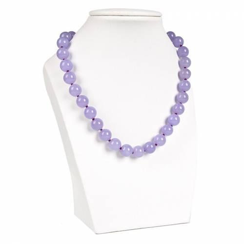 Fashion purple violet chalcedony 8 - 10 - 12mm jades round beads elegant necklace anniversary gift new arrival jewelry 18inch B1512