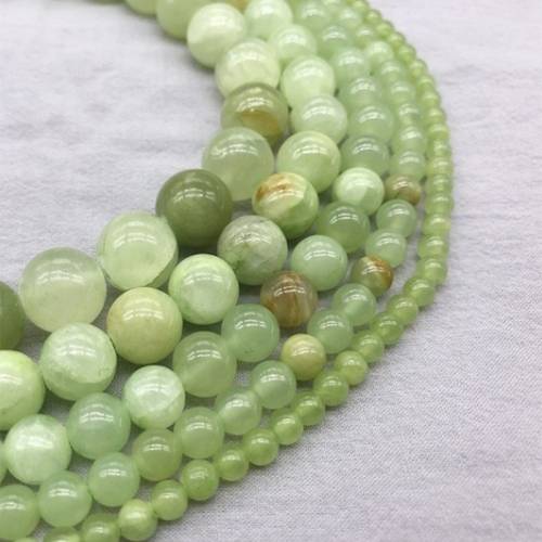Fashion Round 6/8/10 Mm Chinese Jades Chalcedony DIY Loose Bead for Jewelry Bracelet Making