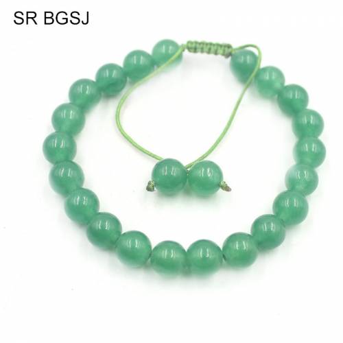 Free Shipping 6mm 8mm 10mm New Arrival Lady Jewelry Natural Stone Adjustable Jewelry Green Aventurine Jades Beaded Bracelet