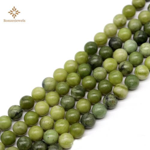 Green Canadian Dark Jades Chalcedony Natural Stone Beads For Jewelry Making DIY Bracelet Necklace 4/6/8/10/12 mm Strand 15‘‘
