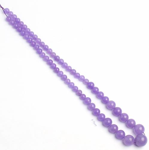 High Quality 6-14mm Pretty Natural Light Purple Jades Graduated Shape DIY Gems Loose Beads Strand 17 Jewelry Making w1686