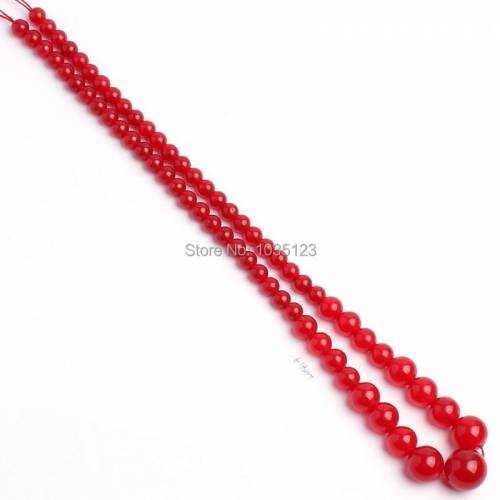 High Quality 6-14mm Pretty Natural Red Jades Graduated Shape DIY Gems Loose Beads Strand 17 Jewelry Making w1682