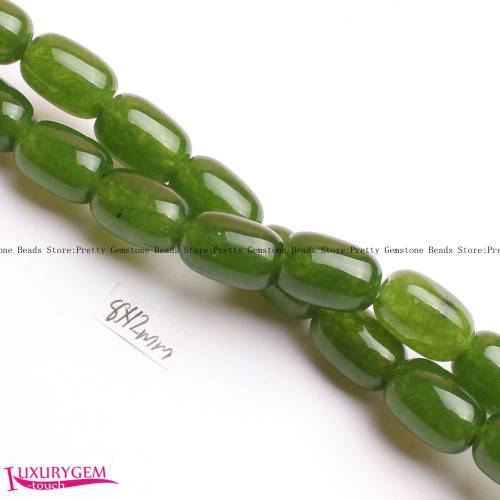 High Quality 8x12mm-15x20mm Smooth Natural Tai Wan Jades Stone Column Shape Gems Loose Beads Strand 15 Jewellery Making wj356