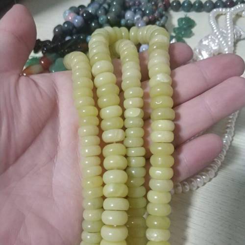 High Quality Natural Lemon Jades Stone 5x10/6x12mm Spacer Shape Necklace Bracelet Jewelry DIY Gem Loose Beads 38cm wk216