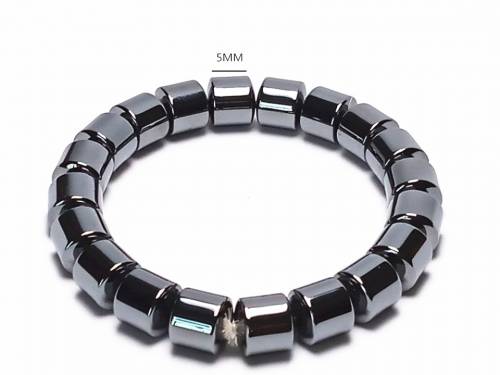 Koraba Natural Meteorite Energy Couple Bracelet Black Beads Bracelet Gemstone for Women Mens