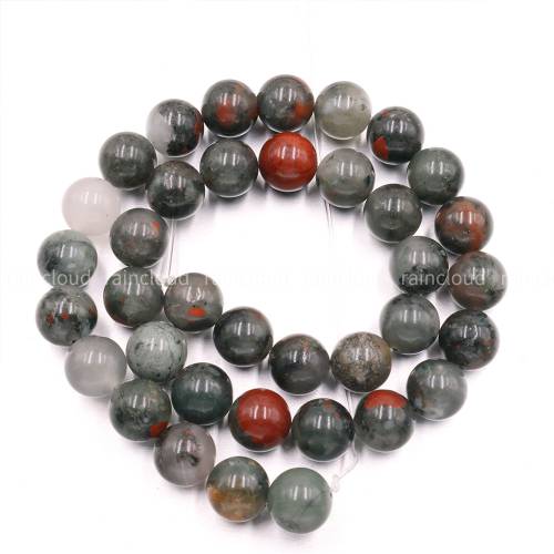 Natural Africa blood stone round beads loose Bead for needlework For Jewellery Making DIY Bracelet hand make gift Necklace