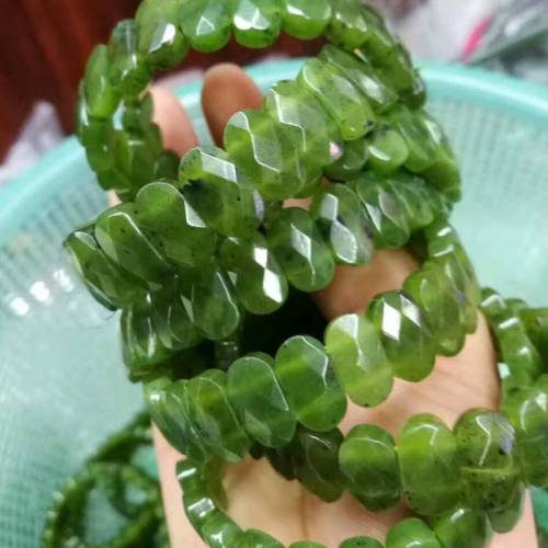 Natural Canada jades beads bracelet natural GEM stone bracelet DIY jewelry for woman for gift wholesale !