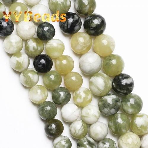 Natural Green Rookie Jades Beads Round Loose Spacer Beads For Jewelry Making DIY Bracelets Necklaces Accessories 15 6 8 10mm