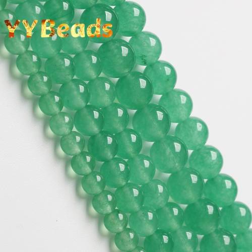 Natural Light Green Jades Chalcedony Beads Tourmaline Gem Loose Spacer Beads For Jewelry Making DIY Charms Necklaces 15 4-14mm