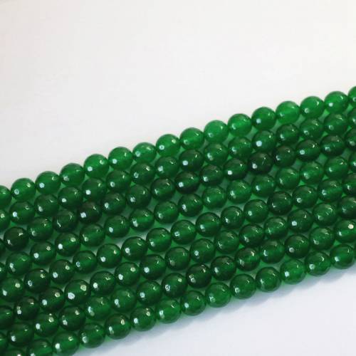 Natural malaysia green natural stone chalcedony jades 4mm 6mm 8mm 10mm 12mm stone faceted round loose beads diy jewelry B18