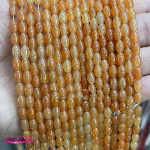Natural Red Aventurine Jades Stone Spacer Loose Beads High Quality 4x6mm Smooth Oval Shape DIY Gem Jewelry Making 38cm a3786