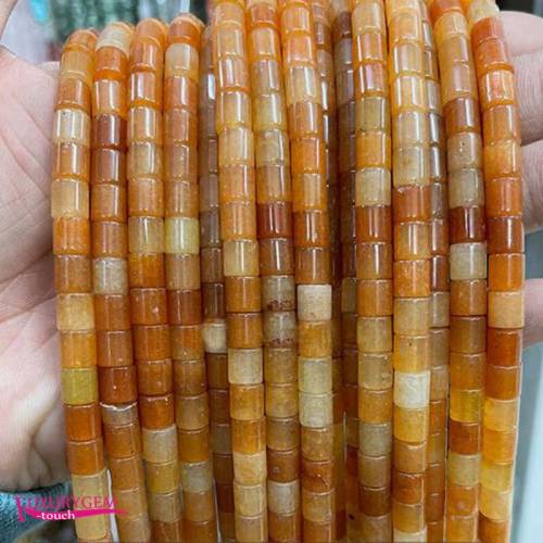 Natural Red Aventurine Jades Stone Spacer Loose Beads High Quality 6x6mm Smooth Column Shape DIY Gem Jewelry Making 38cm a3758