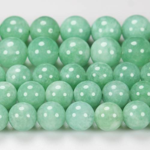 Natural Smooth Green Jades - Em-erald 4-14mm Round Beads 15inch - Wholesale For DIY Jewellery Free Shipping !