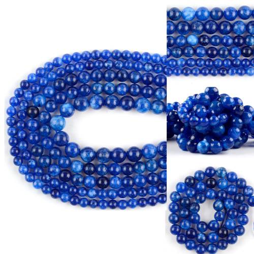 Natural Stone Beads Kyanite Blue Jades Round Loose Beads For Jewelry Making Diy Bracelet Necklace Charm Accessories 6 8 10mm 15