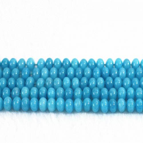 Natural stone blue jades chalcedony 2X4mm 4X6mm 5X8mm classical abacus loose beads diy elegant jewelry B165