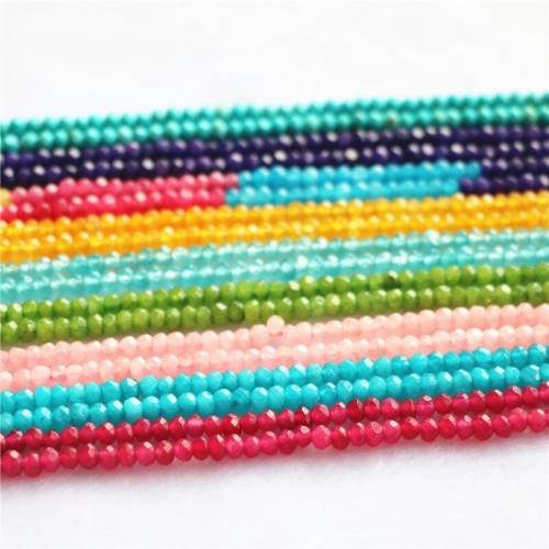 Natural Stone chalcedony jades Abacus Rondelle 2x4mm Faceted Abacus Chalcedony Loose Beads jewelry Making accessories 14inch G2