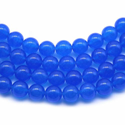 Natural Stone Light Blue Chalcedony Jades Round Loose Spacer Beads 4/6/8/10/12mm For Jewelry Making DIY Bracelet Earrings 15‘‘