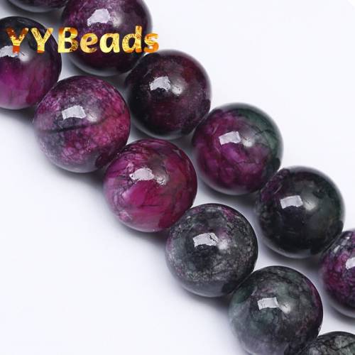 Natural Tourmaline Jades Beads Red Chalcedony 6mm 8mm 10mm 12mm Loose Charm Beads 15 For Jewelry Making DIY Bracelets Earrings