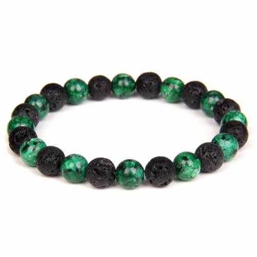 Natural Volcanic Stone Bracelet Chakra Balance Jades Beads Bracelets Men Lava Beaded Energy Buddha Bracelet Jewelry Women Gifts