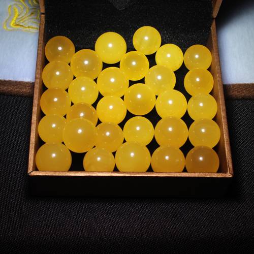 Natural yellow ambers jades stone loose round beads for jewelry making 5-20mm spacer beads diy women bracelets accessories
