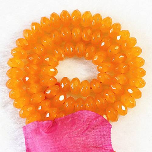 Natural Yellow chalcedony stone 2*4mm 5*8mm jades stone fashion abacus rondelle faceted beads loose beads diy Jewelry B149