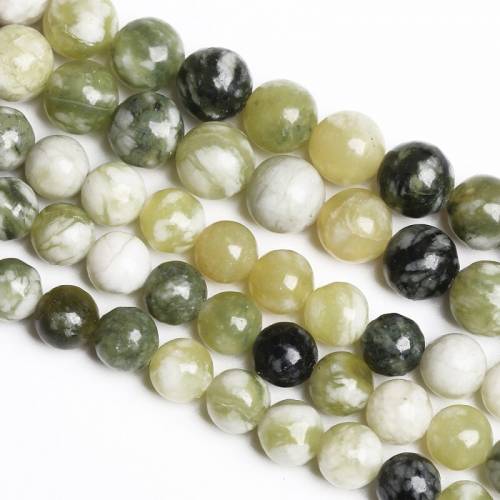 New Natural Green Jades Beads Round Loose Spacer Beads For Jewelry Making DIY Bracelets Necklaces Accessories 6 8 10mm 15 Inch