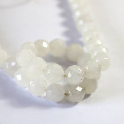 Popular white chalcedony natural stone jades 4mm 6mm 8mm 10mm 12mm new stone faceted round loose beads diy Jewelry gift B13